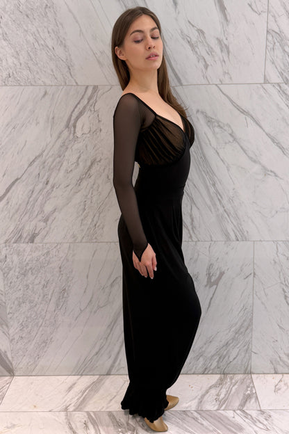 Bust-draping leotard